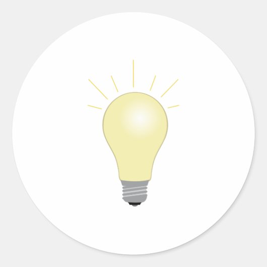 Lichte lamp ronde sticker (Voorkant)