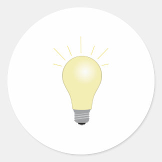 Lichte lamp ronde sticker