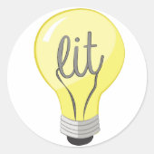 Lichte lamp ronde sticker (Voorkant)