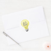 Lichte lamp ronde sticker (Envelop)