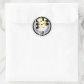 Lichte lamp ronde sticker (Tas)