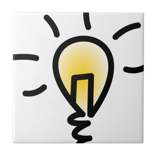 Lichte lamp tegeltje (Voorkant)