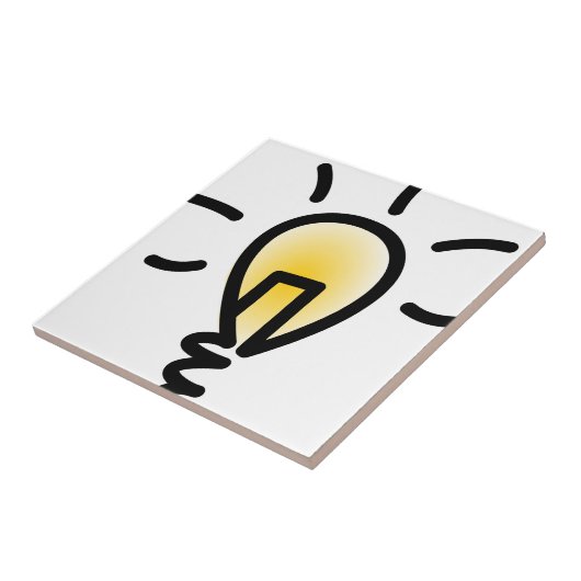 Lichte lamp tegeltje (Zijkant)