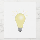 Lichte lamp wijn etiket (Enkel label)