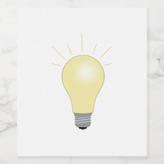 Lichte lamp wijn etiket (Enkel label)