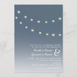 Lichte lampen tijdens de huwelijksrepetitie kaart