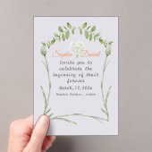 Lichte lavendel acryl bruiloft uitnodiging (Insitu (Draagbaar))