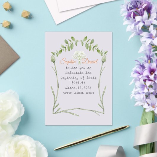 Lichte lavendel acryl bruiloft uitnodiging (Insitu (Huwelijk))