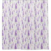 Lichte lavendel bloempatroon douchegordijn (Voorkant)