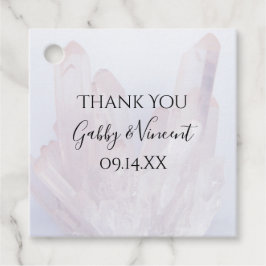 Lichte lavendel Crystals Weddenschap Bedankt Bedankjes Labels