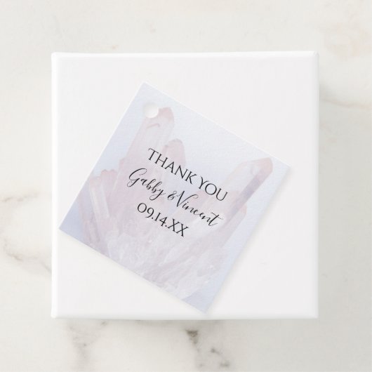 Lichte lavendel Crystals Weddenschap Bedankt Bedankjes Labels (In situ)
