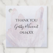 Lichte lavendel Crystals Weddenschap Bedankt Bedankjes Labels (Voorkant)