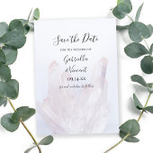 Lichte lavendel Crystals Weddenschap Save the Date