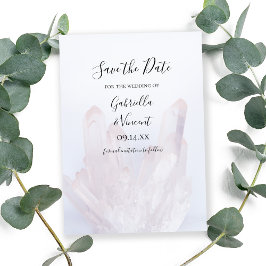Lichte lavendel Crystals Weddenschap Save the Date