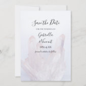 Lichte lavendel Crystals Weddenschap Save the Date (Voorkant)
