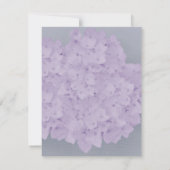 Lichte lavendel hydrangea antwoordkaart RSVP kaartje (Achterkant)