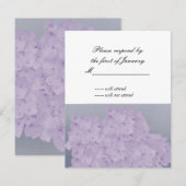 Lichte lavendel hydrangea antwoordkaart RSVP kaartje (Voorkant / Achterkant)