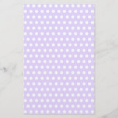 Lichte lavendel met witte pooldots briefpapier (Voorkant)