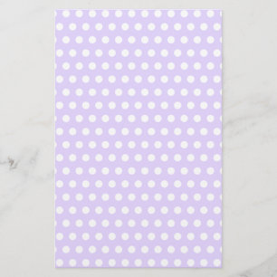 Lichte lavendel met witte pooldots briefpapier