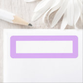 Lichte lavendel paarse effen kleur rand blanco etiket (Insitu)