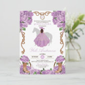 Lichte Lavendel Western Charra Vestidos Quinceaner Kaart (Staand voorkant)