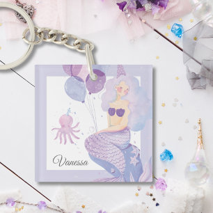 Lichte Lavendel Zeemeermin Feest Avontuur Sleutelh Sleutelhanger