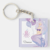 Lichte Lavendel Zeemeermin Party Adventure Sleutel Sleutelhanger (voorkant)