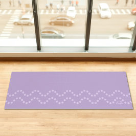 Lichte lavendelkleurige minimale gestippelde golve yogamat