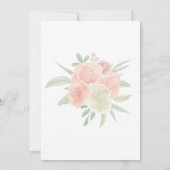 lichte lente florale pastel bruiloft kaart (Achterkant)