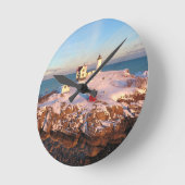 Lichte lichte vuurtoren van Snowy Maine Ronde Klok (Hoek)