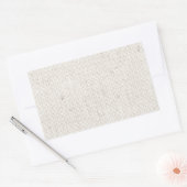 Lichte Linen achtergrond Rechthoekige Sticker (Envelop)