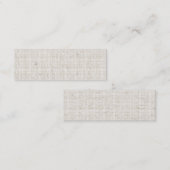 Lichte Linen Background Skinny-Visitekaartjes Mini Visitekaartje (Voorkant / Achterkant)