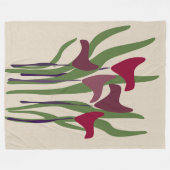 Lichte linen look Lilies Fleece Blanket Deken (Voorkant (Horizontaal))