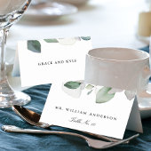 Lichte luchtige Waterverf botanische bruiloft of b Kaart