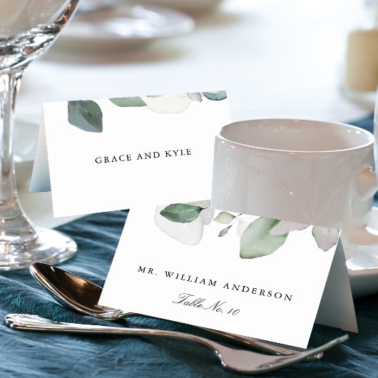 Lichte luchtige Waterverf botanische bruiloft of b Kaart