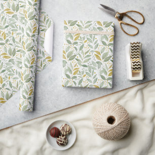 Lichte & luchtige Waterverf Botanische Patroon Cadeaupapier