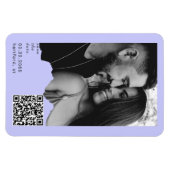 Lichte Maagdenpalm Stel Foto QR Code Huwelijk Magneet (Horizontaal)
