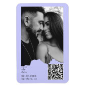 Lichte Maagdenpalm Stel Foto QR Code Huwelijk Magneet (Verticaal)