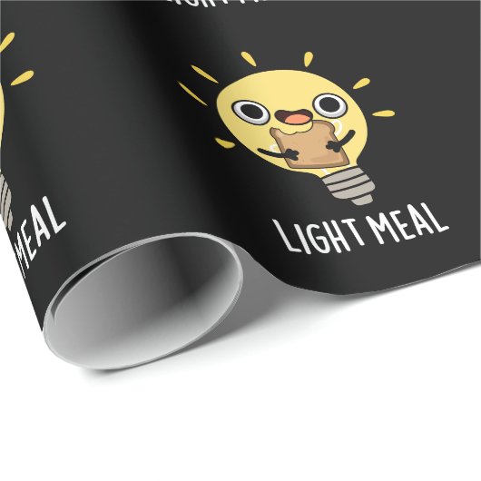 Lichte maaltijd Funny Electric Bulb Pun Dark BG Cadeaupapier (Rol Hoek)
