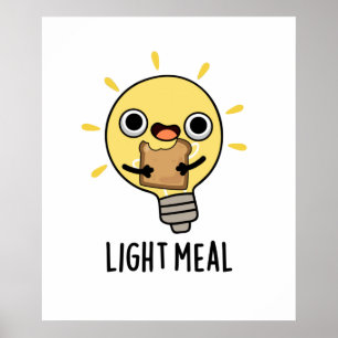 Lichte maaltijd Funny Electric Bulb Pun Poster