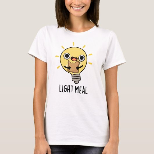 Lichte maaltijd Funny Electric Bulb Pun T-shirt (Voorkant)