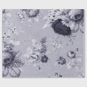 Lichte Mauve Paarse  Floral Toile Cadeaupapier (Vlak)