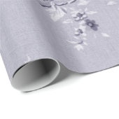 Lichte Mauve Paarse  Floral Toile Cadeaupapier (Rol Hoek)