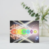 Lichte meditatie chakra-verlichting briefkaart (Staand voorkant)