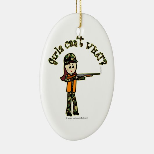 Lichte meisjes jagen keramisch ornament (Rechts)