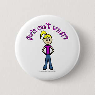 Lichte meisjes kunnen niet wat? Logo Ronde Button 5,7 Cm