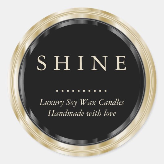 Lichte metalen gouden en zwarte etiketten (Voorkant)