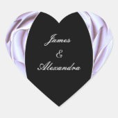 Lichte Metallic Roze Hart Sticker (Voorkant)