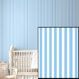 Lichte & middenblauwe lijnen Strepen Behang