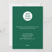 Lichte Minimalistische Kerstkaart | Bewerkbaar Log (Achterkant)